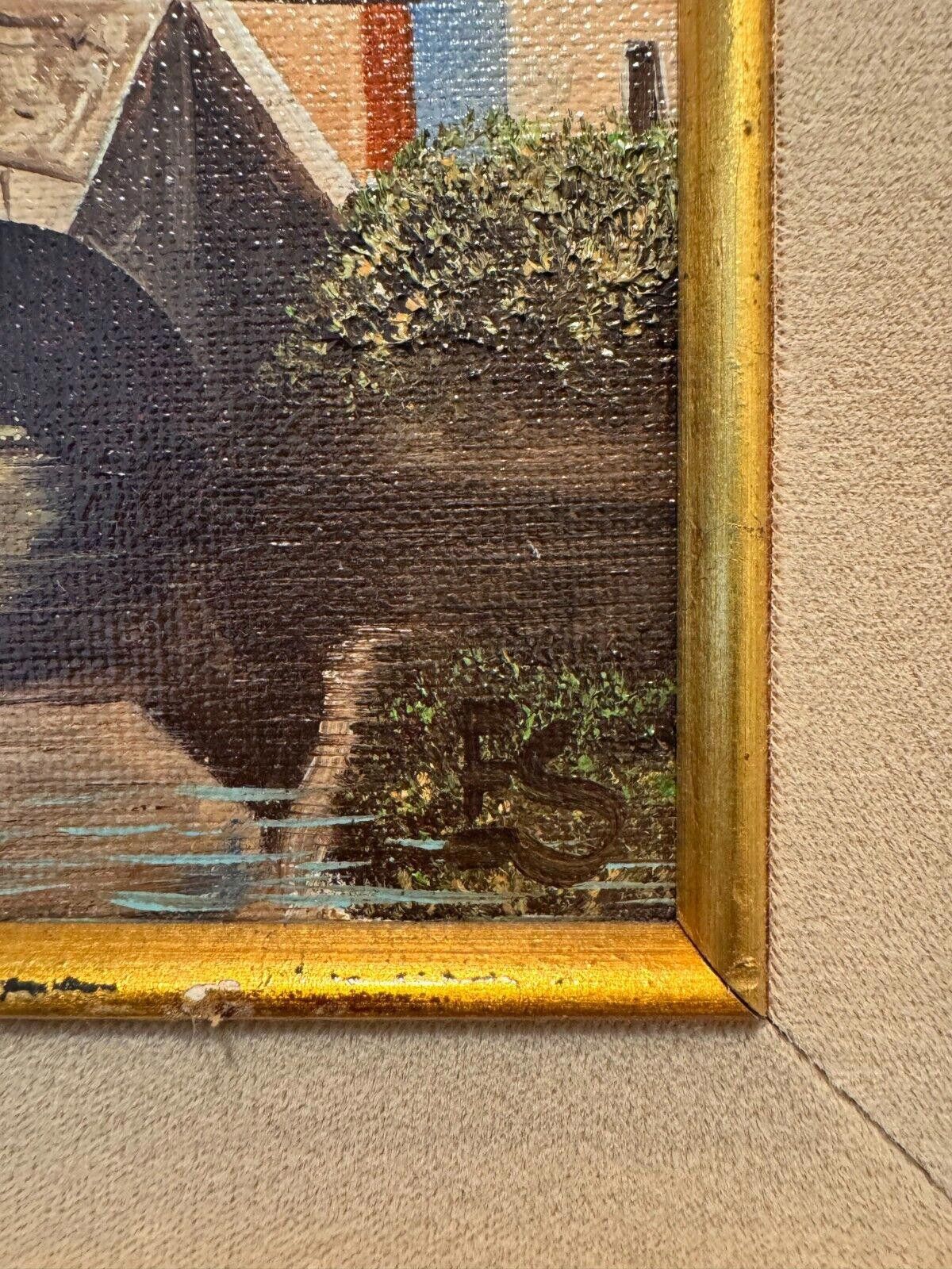 Designer Eugene Schmidt Original Bridge Over the Landscape Santa COA Size ONE SIZE - 6 Thumbnail