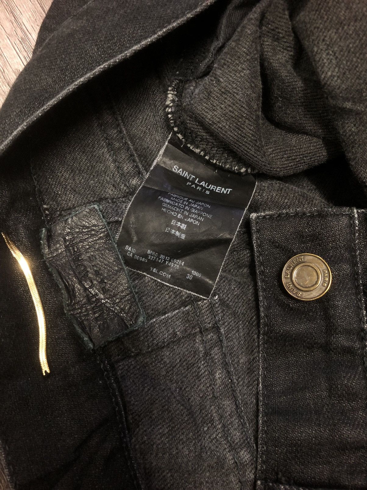 Hedi Slimane × Saint Laurent Paris SAINT LAURENT D01 PARIS BLACK DENIM Size 32" / US 10 / IT 46 - 19 Thumbnail