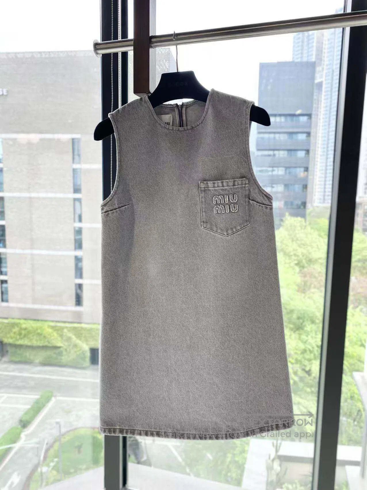 Miu Miu Miu Miu Logo denim dress| Size XS / US 0-2 / IT 36-38 - 2 Thumbnail