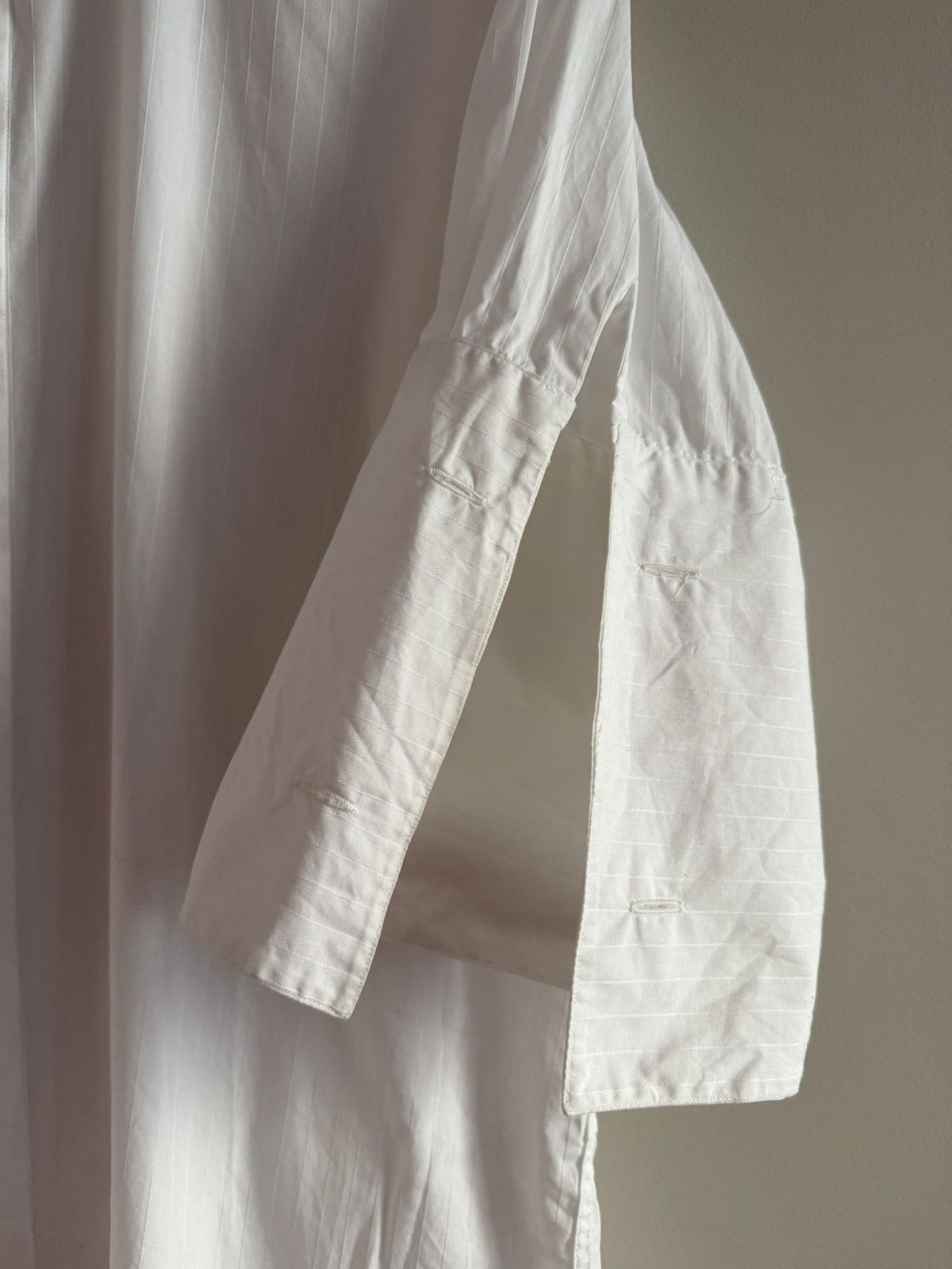 Dirk Bikkembergs Dirk Bikkembergs White Shirt with Open Sleeve Slits Size US L / EU 52-54 / 3 - 3 Thumbnail