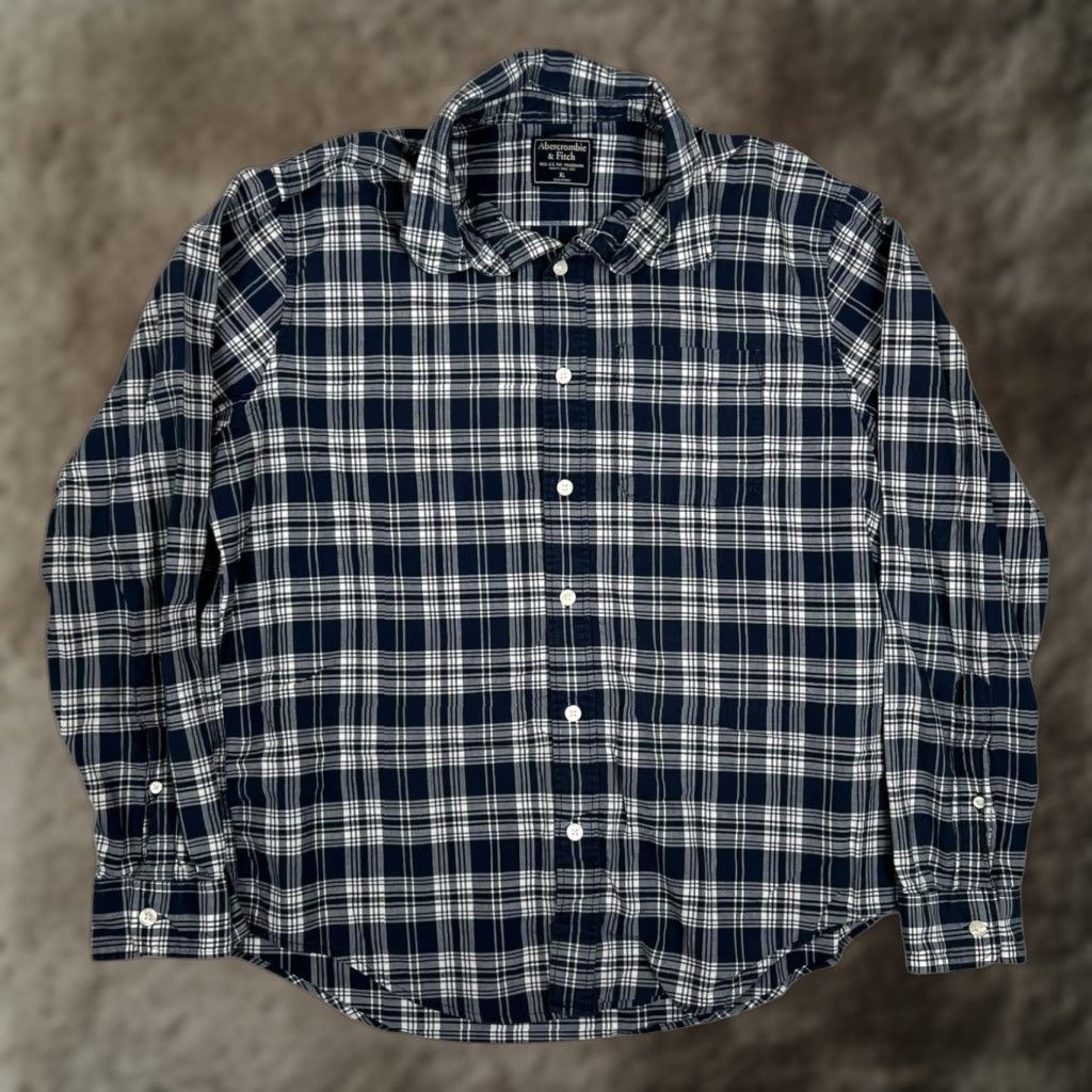 Abercrombie & Fitch Abercrombie & Fitch Shirt Mens XL Blue Plaid Long Sleeve Button Front Casual Size US XL / EU 56 / 4 - 1 Thumbnail