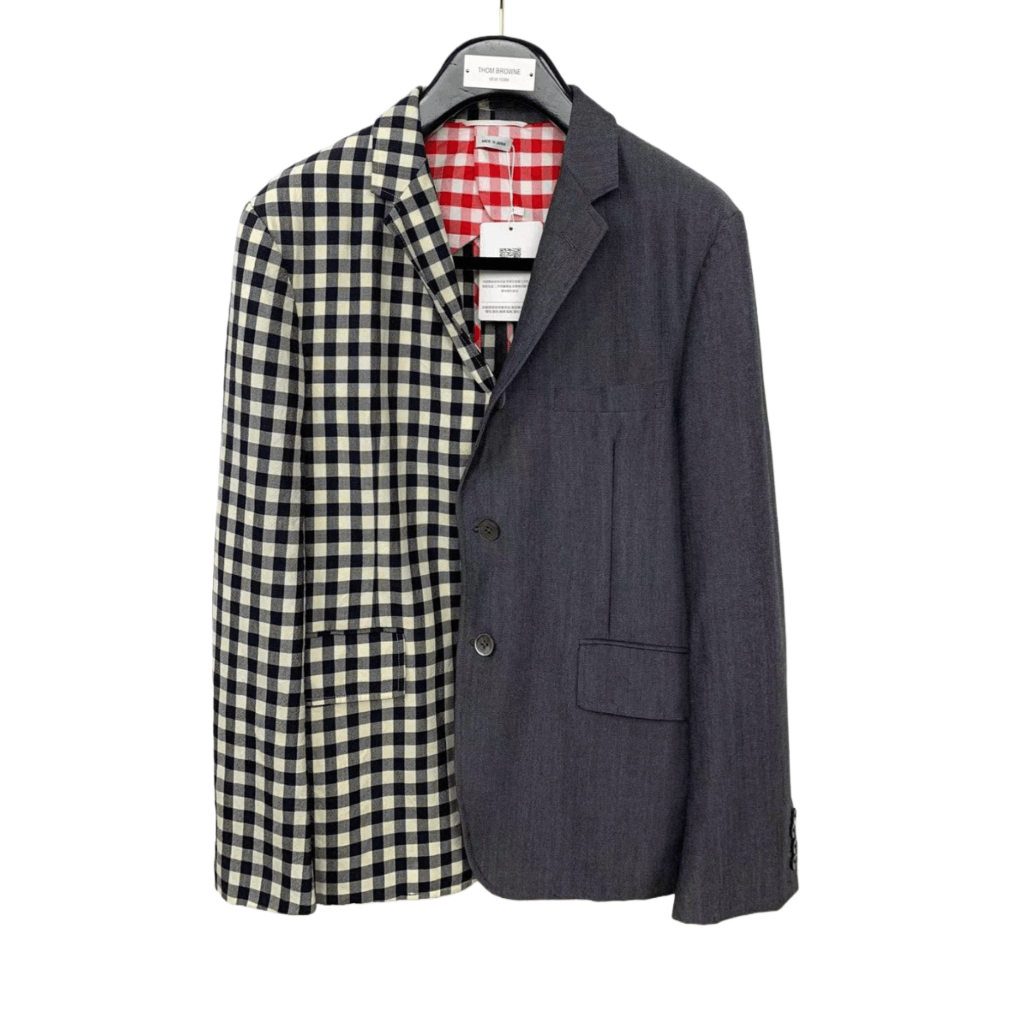 Thom Browne Thom Browne Colorblock Plaid Wool Blazer (3L) Size 44R - 1 Thumbnail