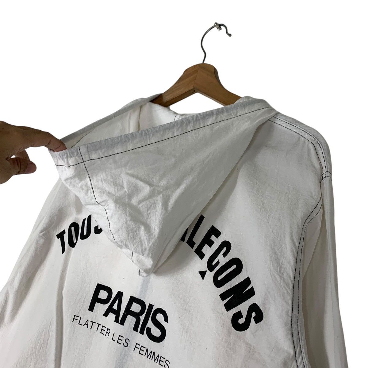 Japanese Brand Tous les Calecons Big Logo Light Hooded Jacket #1426-C64 Size US L / EU 52-54 / 3 - 3 Thumbnail