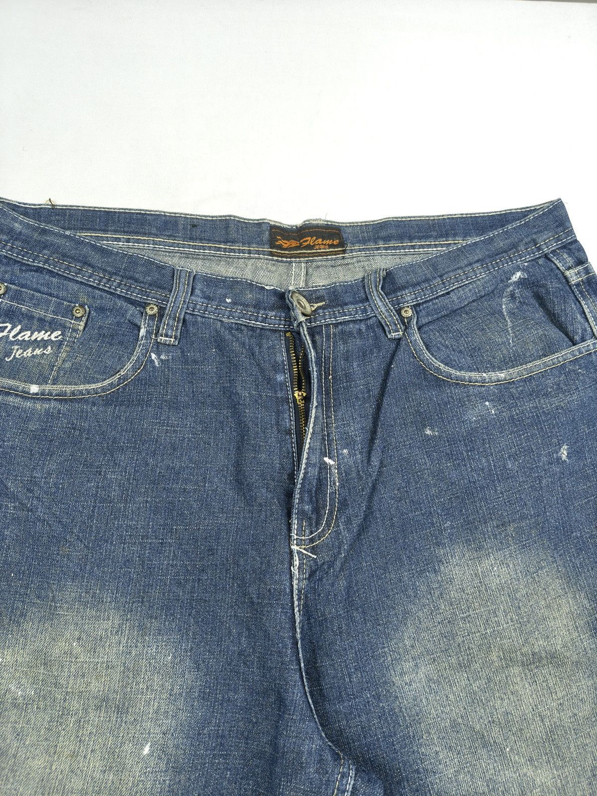 Southpole Flame Jeans Distressed AOP Biker Hip-Hop Jorts. (069) Size US 38 / EU 54 - 9 Thumbnail