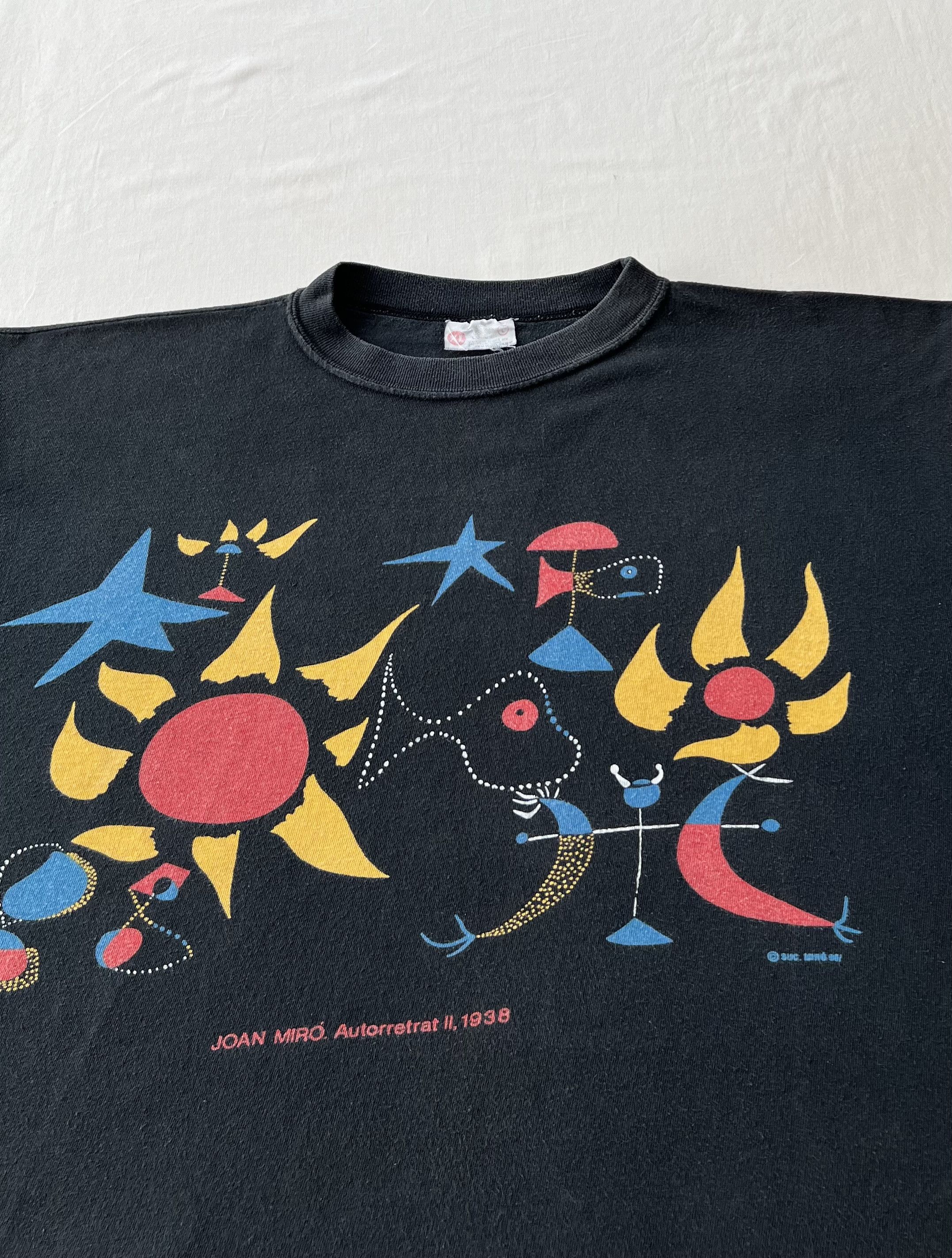 Arts & Science Vintage 1998 Joan Miro Suc Miro Art Black T-shirt Size US L / EU 52-54 / 3 - 4 Thumbnail