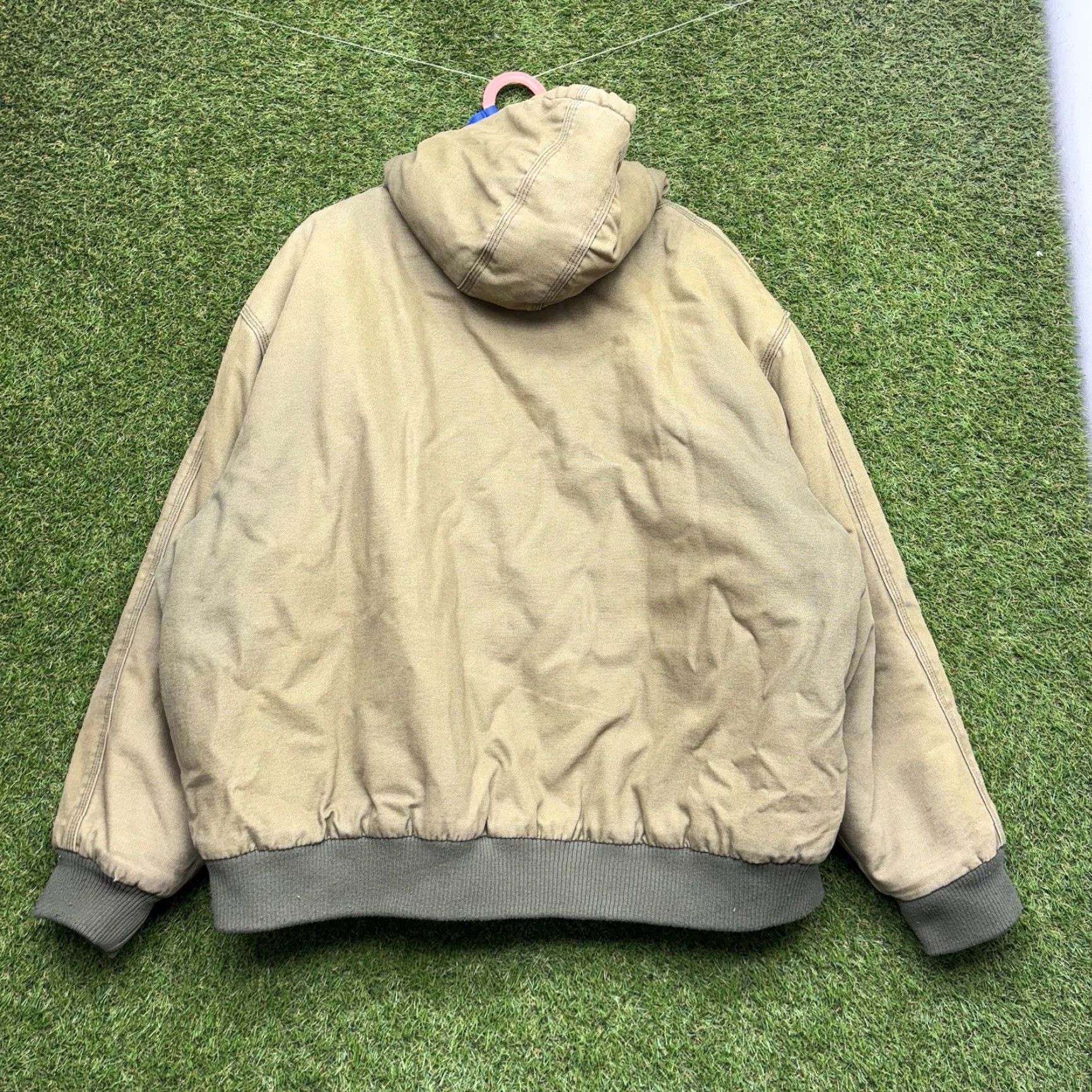 Vintage Cabela's Work Jacket Mens 2XL Canvas Insulated Quilted Lined Bomber Jacket Weathergear Zip Full Zip Hooded Beig e 2XL Mens Size US XXL / EU 58 / 5 - 2 Thumbnail