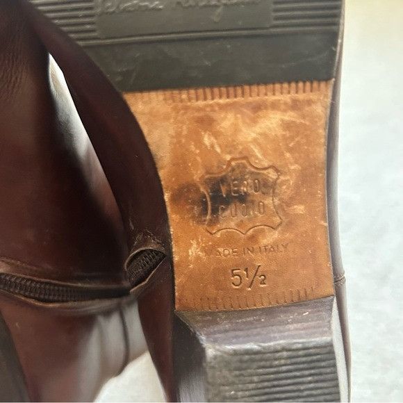 Salvatore Ferragamo Salvatore Ferragamo Brown Heeled Boots Riding Size US 5.5 / IT 35.5 - 13 Thumbnail