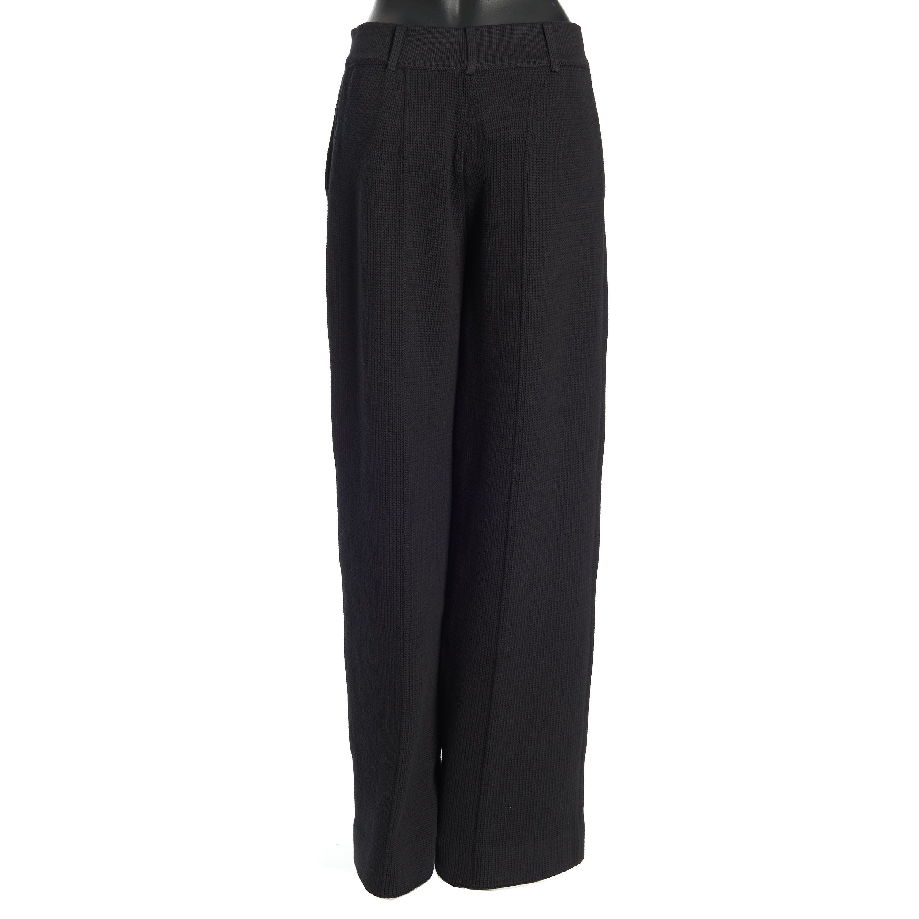 Fendi Knitted Trousers In Black Cotton Blend Size 30" / US 8 / IT 44 - 5 Thumbnail