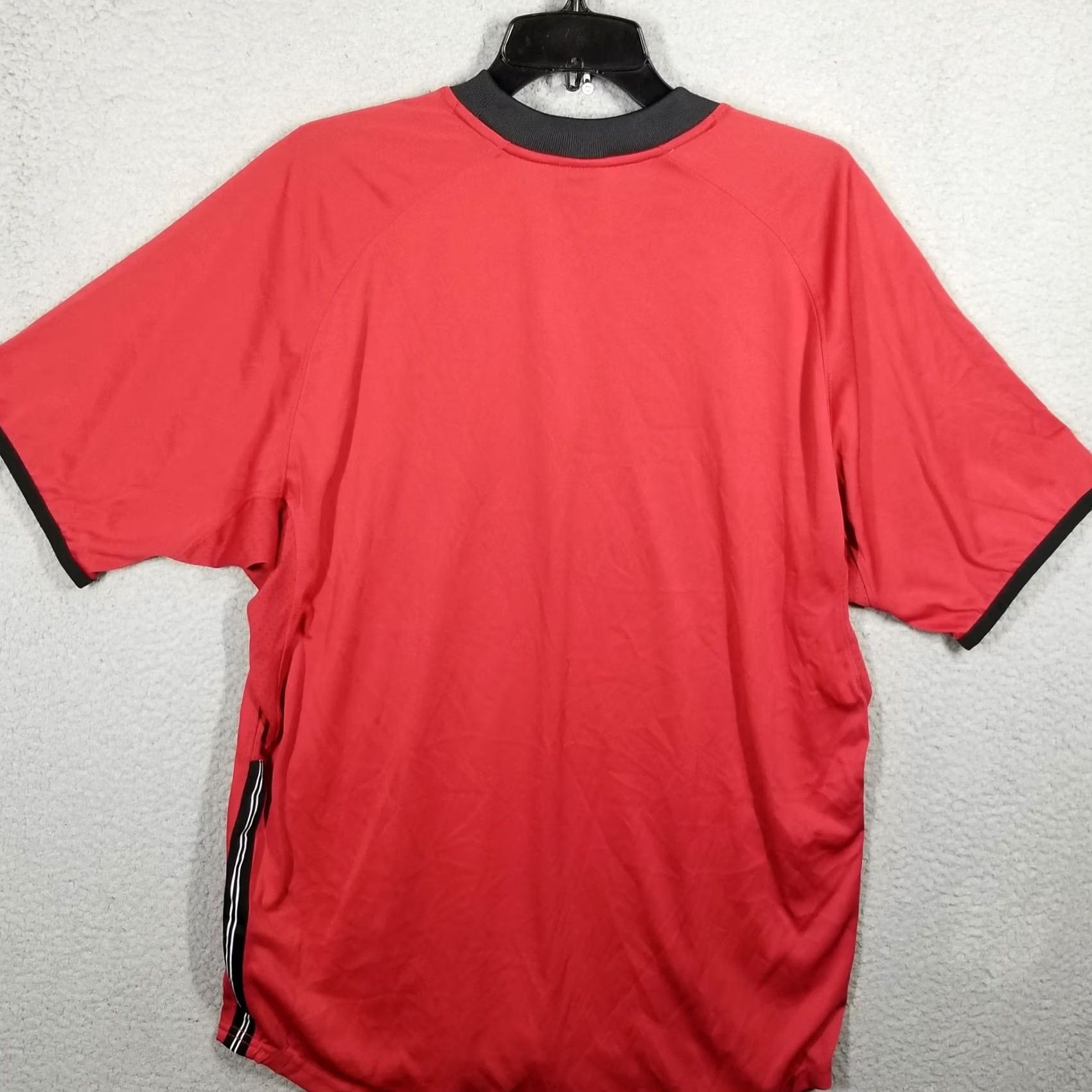 Nike Nike Shirt Mens Large Red Black Center Swoosh Ringer Vintage Y2K Gray Tag Size US L / EU 52-54 / 3 - 7 Thumbnail
