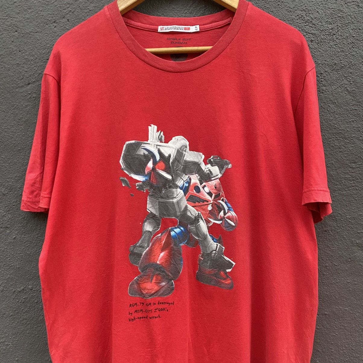 Anime Thrashed Faded Vintage Mobile Suit Gundam ERD GRUNGE TEE Size US XL / EU 56 / 4 - 2 Thumbnail