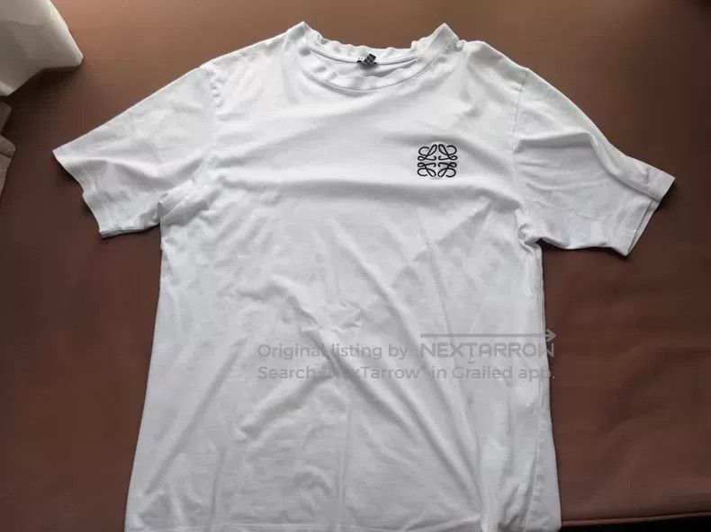 Loewe Loewe Men's Logo Embroidered Short Sleeve T-Shirt Size US XL / EU 56 / 4 - 4 Thumbnail