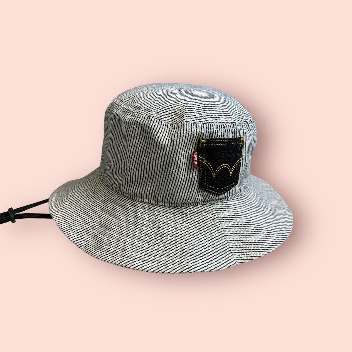 Edwin × Japanese Brand RARE VINTAGE EDWIN HICKORY STRIPED BUCKET HAT Size ONE SIZE - 13 Thumbnail