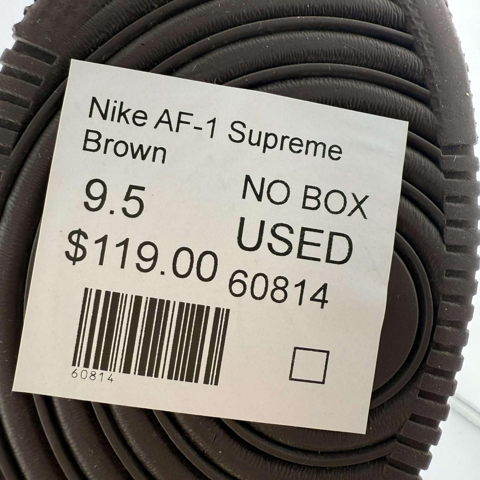 Nike og box Nike AF-1 Supreme Brown 9.5 Used No Box CU9225-200 Size US 9.5 / EU 42-43 - 7 Thumbnail