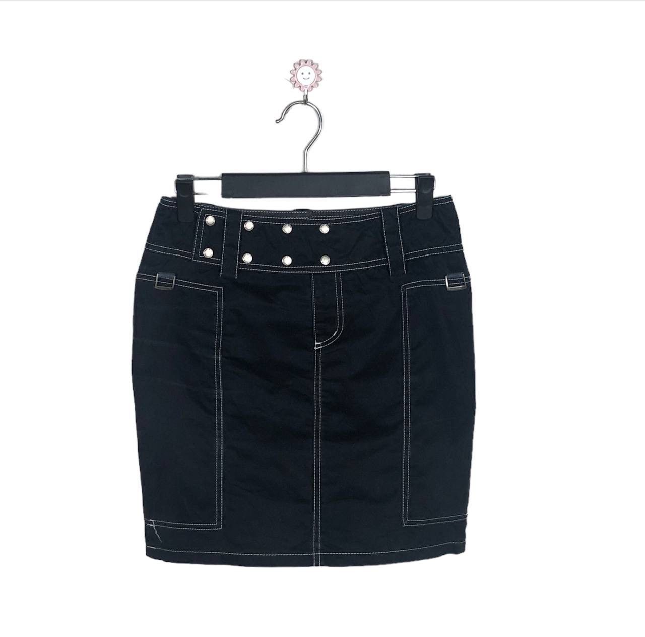image of Burberry Studded Elegant Black Skirt, Women's (Size 28)