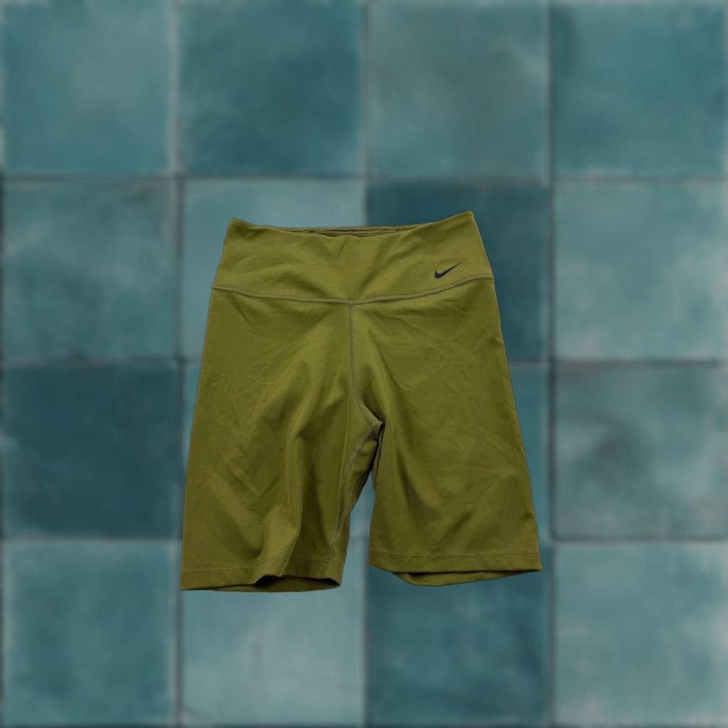 Nike Nike Shorts Womens Small Olive High Rise Compression Dri-Fit Bike Size 28" / US 6 / IT 42 - 1 Thumbnail
