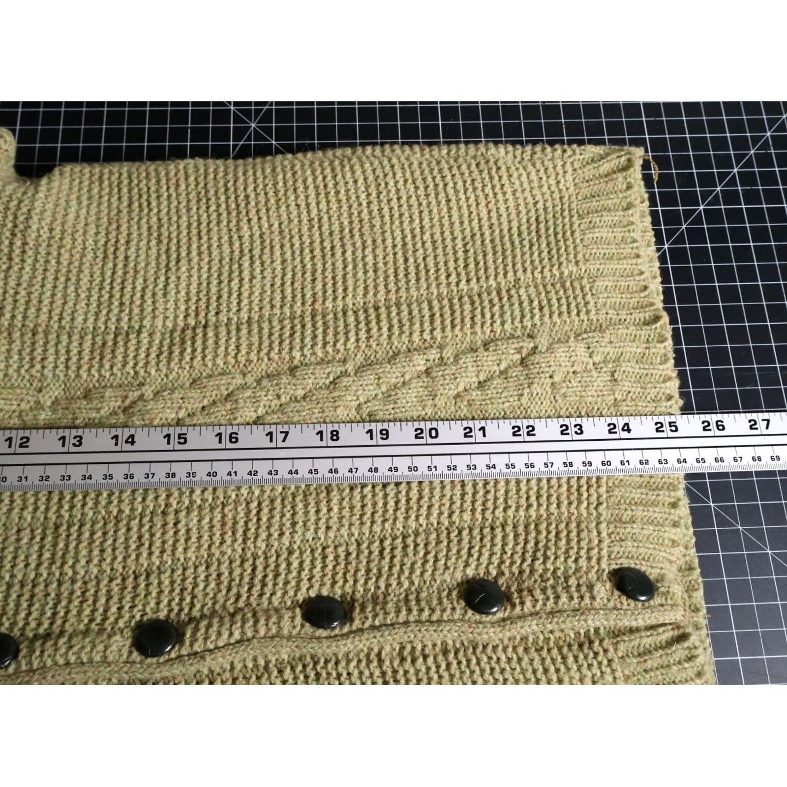 JCPenney VINTAGE JCPenney Sweater Men's Medium Green Wool Cardigan Cable Knit 60s Retro Mod VTG Size US M / EU 48-50 / 2 - 7 Thumbnail