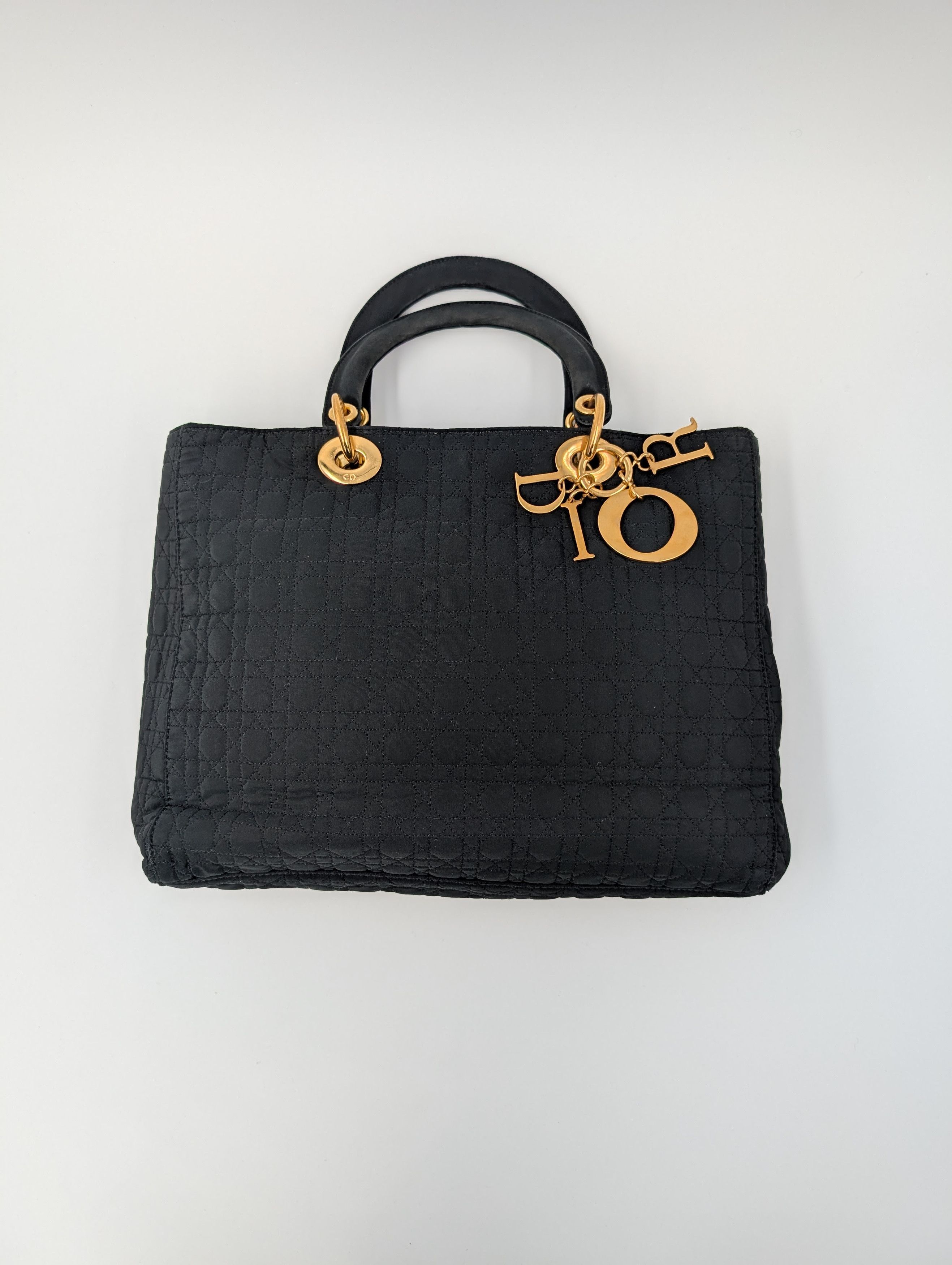 Dior Black Lady Dior Cloth Bag Size ONE SIZE - 1 Thumbnail