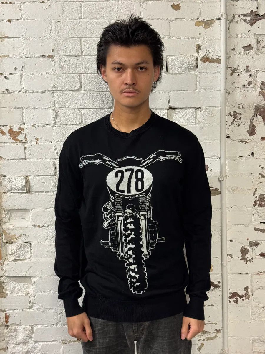 Dirk Bikkembergs AW2010 Bikkembergs Black Moto Sweater Size US M / EU 48-50 / 2 - 2 Thumbnail