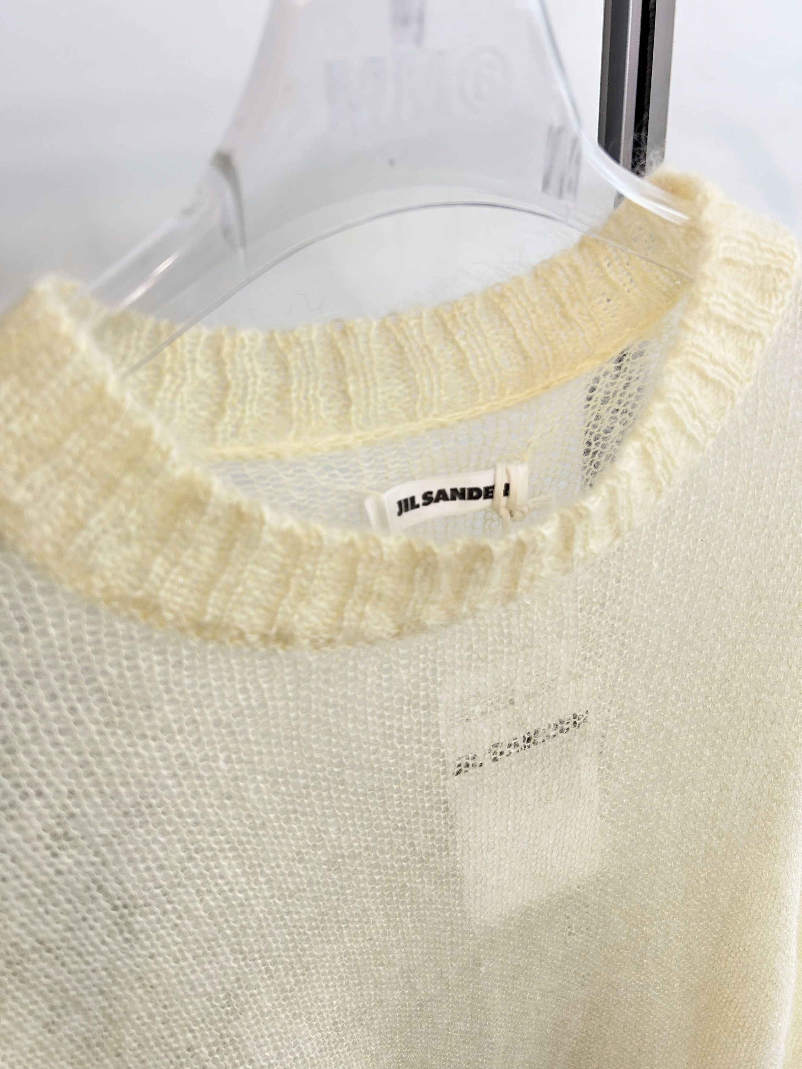 Jil Sander JIL SANDER Butter Yellow Sheer Knit Size US L / EU 52-54 / 3 - 3 Thumbnail