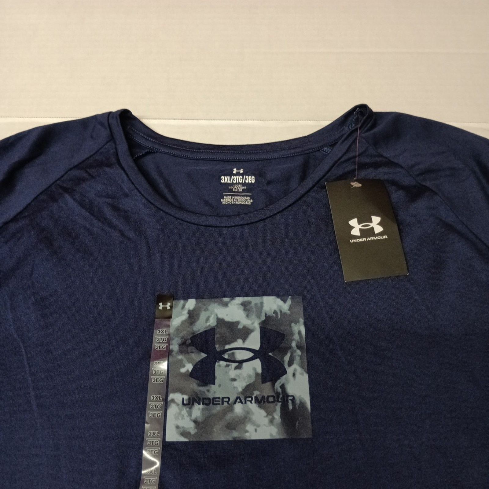 Under Armour Under Armour Tech Print Fill Short Sleeve Mens 3XL Blue Camo Size US XXL / EU 58 / 5 - 2 Thumbnail