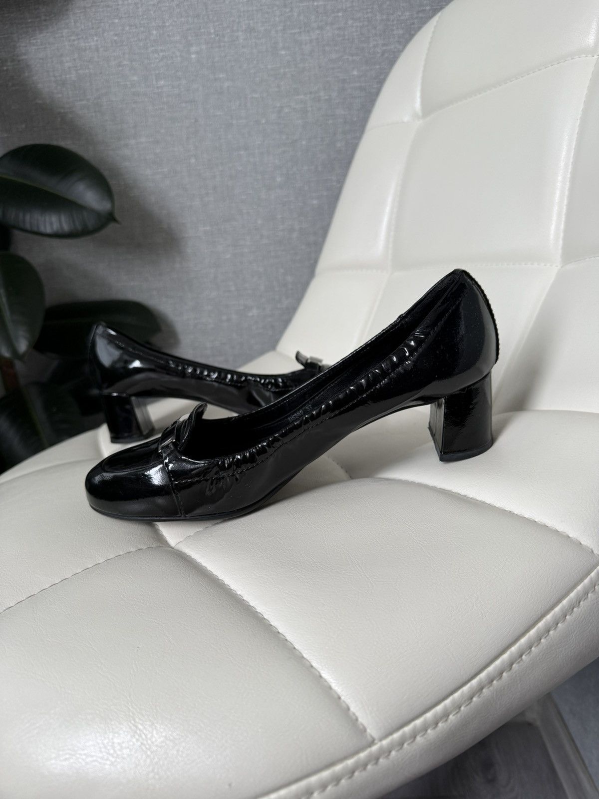 Prada Prada Linea Rossa Patent Leather Loafers Block Heel Shoes Size US 7 / IT 37 - 11 Thumbnail