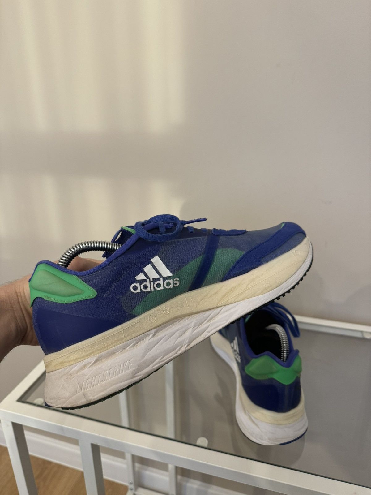 Adidas × Vintage adidas Adizero Boston 10 Sonic Ink Screaming Green FZ2498 Size US 9 / EU 42 - 5 Thumbnail