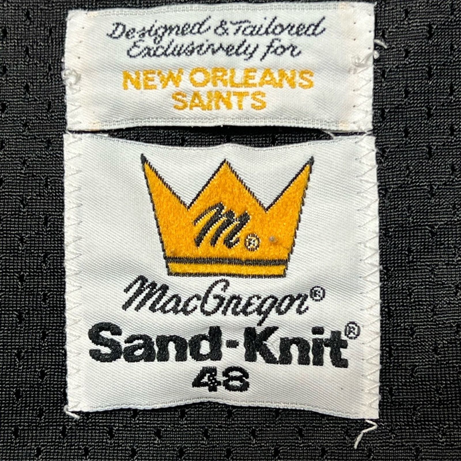 MacGregor 1989-90 Hebert Saints Game Worn? MacGregor Sand Knit Jersey Size US XL / EU 56 / 4 - 4 Thumbnail