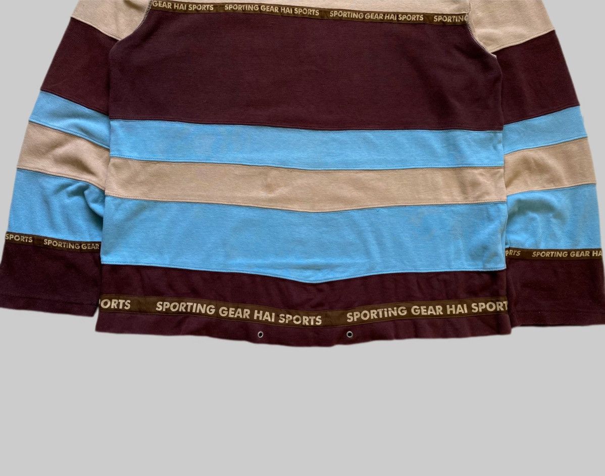 Hai Sporting Gear Vintage HAI Sporting Gear Panelled Stripe Hoodie Size US M / EU 48-50 / 2 - 3 Thumbnail