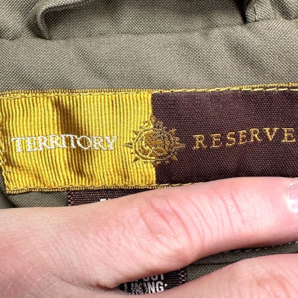 Vintage VINTAGE Territory Reserve Overcoat Mens Large Tan Flannel Lined Barn Trench Coat Belted Size US L / EU 52-54 / 3 - 5 Thumbnail