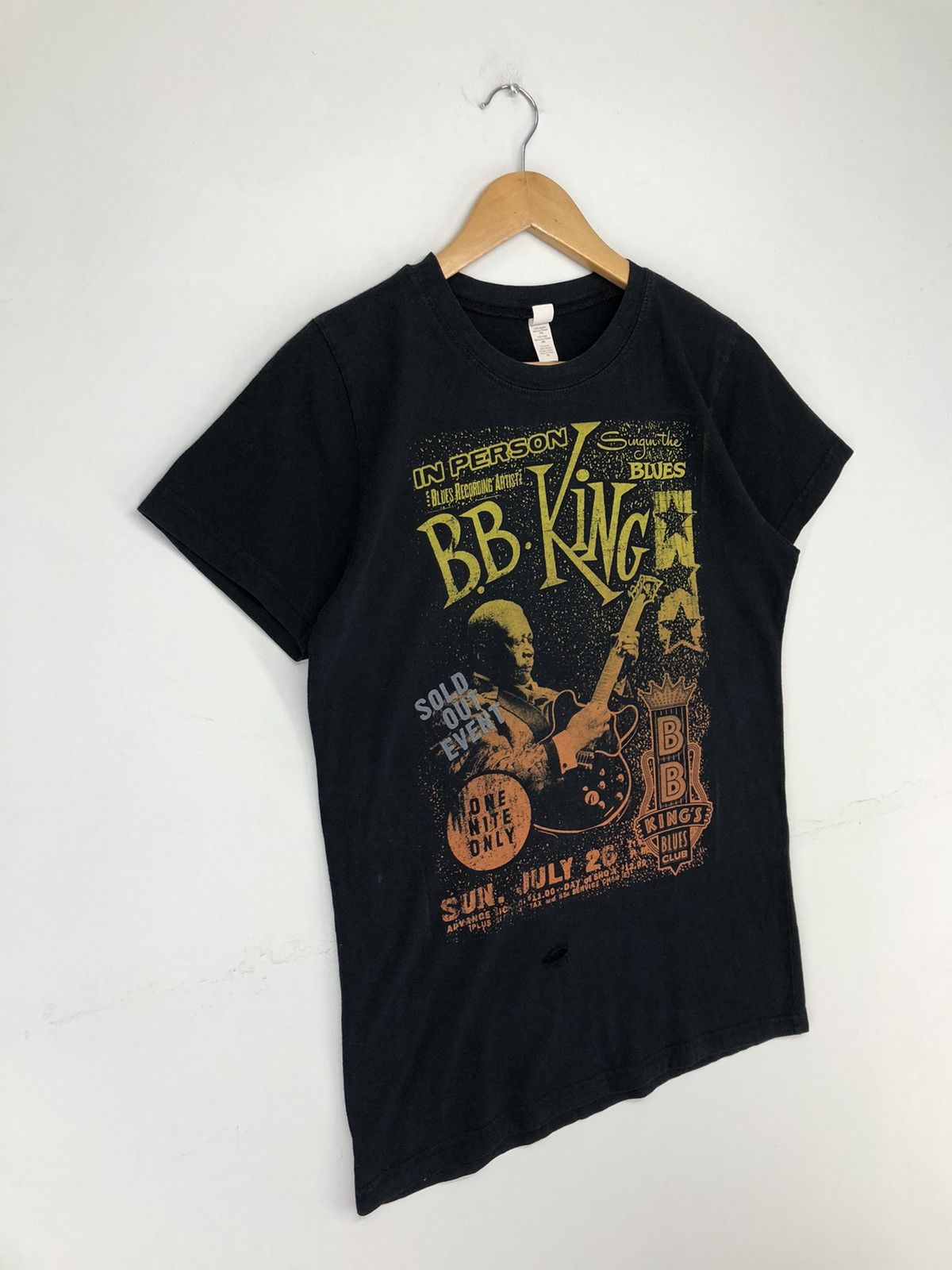 Band Tees Bb King Tour Jazz Big Print Distressed Tshirt Size S / US 4 / IT 40 - 3 Thumbnail
