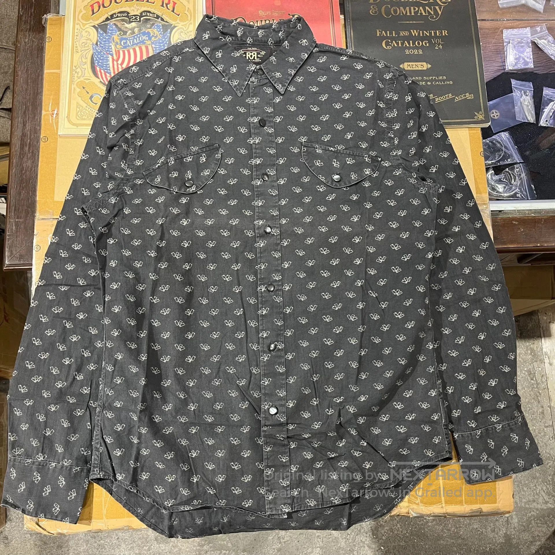 RRL Ralph Lauren RRL Double RL Poker Shirt. Size US M / EU 48-50 / 2 - 2 Thumbnail