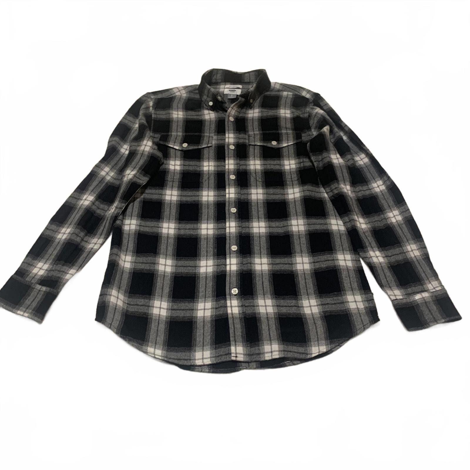 Old Navy Old Navy Men's S Black White Plaid Button Shirt Cotton Size US S / EU 44-46 / 1 - 1 Thumbnail
