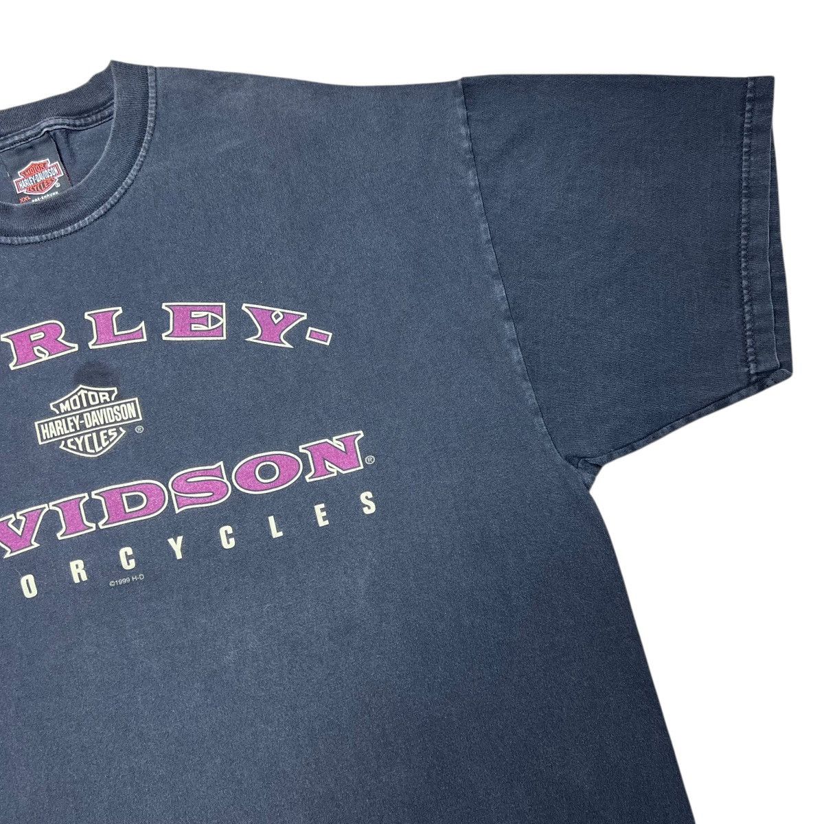 Harley Davidson × Vintage 1999 Harley Davidson Motorcycles 3D Spell Out Graphic Tee Size US XXL / EU 58 / 5 - 7 Thumbnail