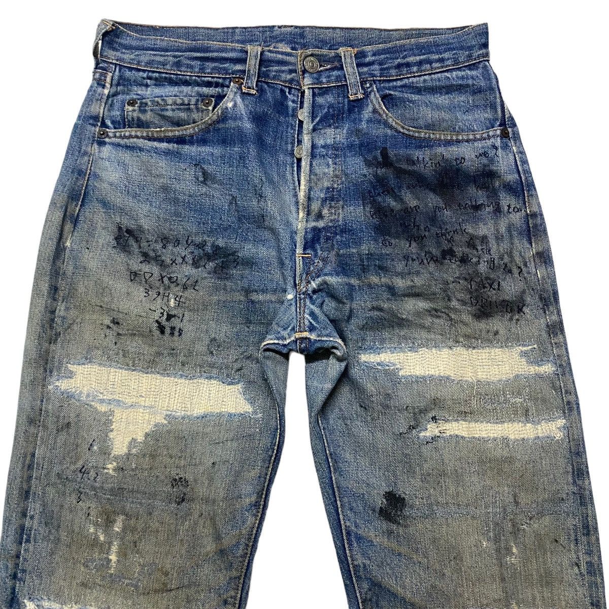 Levi's Vintage 60s Levis 501 Big E Redline Denim Jeans Button 8 Size US 30 / EU 46 - 3 Thumbnail