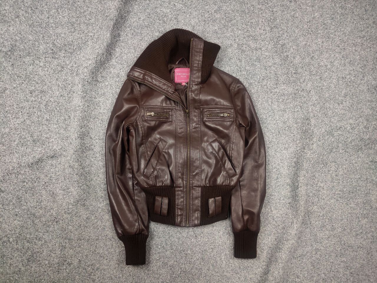 If Six Was Nine Vintage Y2K punk Cropped Leather Zip Jacket LGB JPG Style Size L / US 10 / IT 46 - 2 Thumbnail