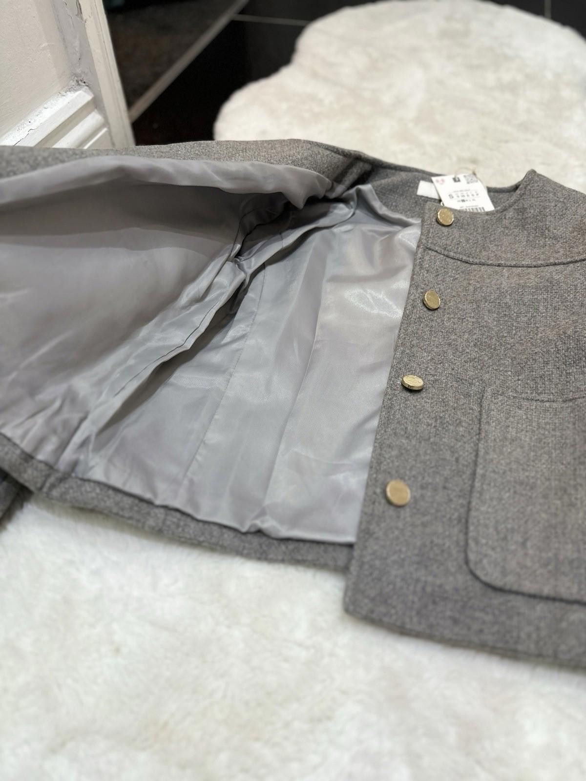 Zara ZARA Grey Bomber Jacket Size S Size S / US 4 / IT 40 - 5 Thumbnail