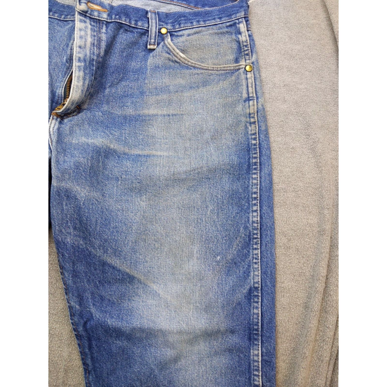 Wrangler Wrangler Jeans Mens 38x30 Blue Regular Fit Straight Denim Workwear Pants 1947 47MWZ Size US 36 / EU 52 - 2 Thumbnail