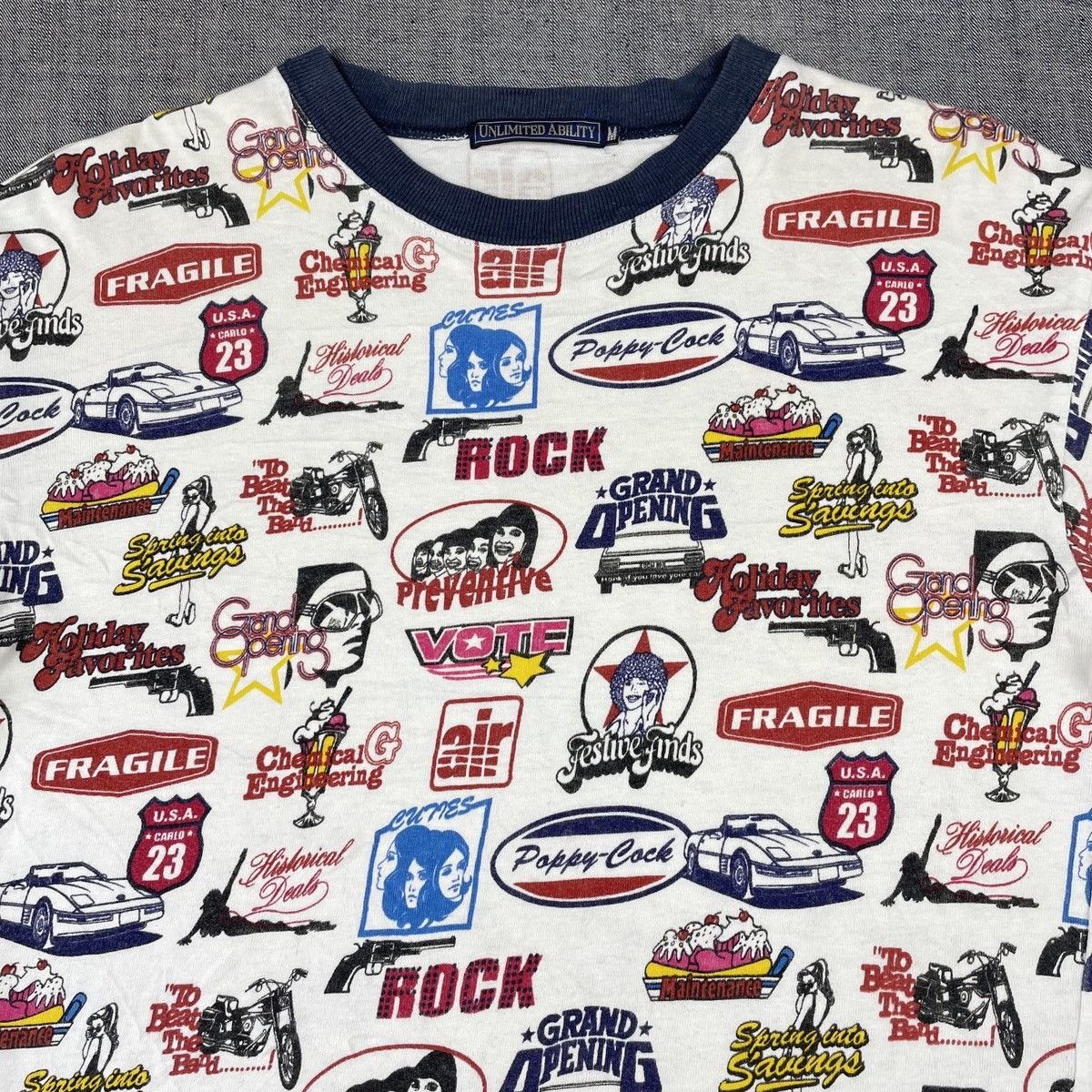 Japanese Brand Unlimited Ability All Over Prints T Shirt Size M / US 6-8 / IT 42-44 - 3 Thumbnail