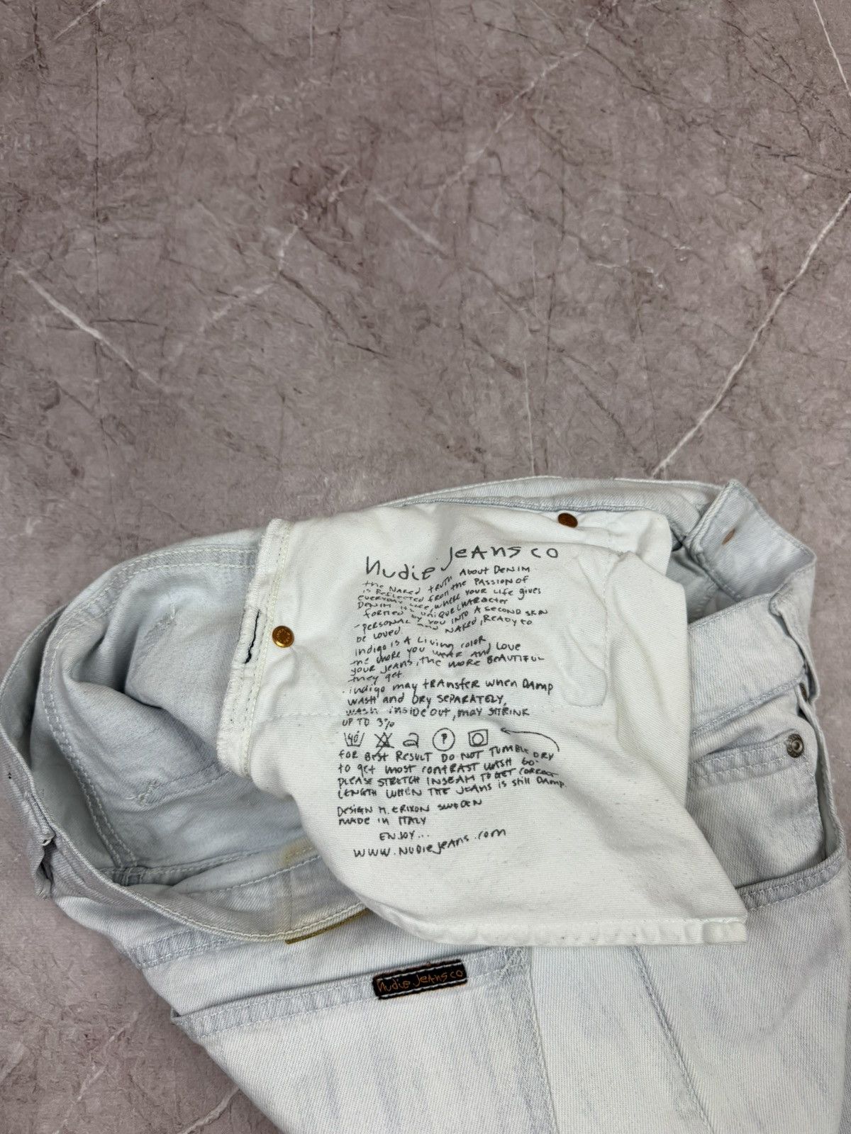 Nudie Jeans Nudie Jeans Co Slim Light Wash Denim - Made in Italy W34 L32 Size US 34 / EU 50 - 10 Thumbnail