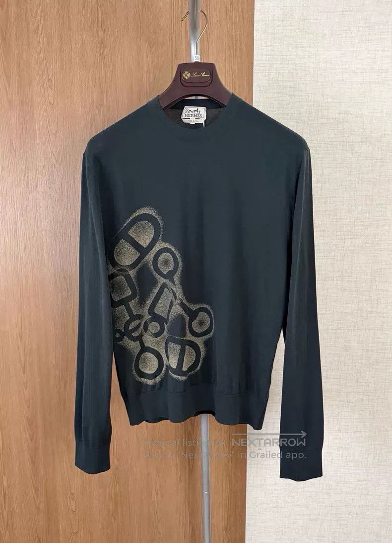 Hermes Hermes Men's Pig Nose Knit Sweater Size US S / EU 44-46 / 1 - 1 Thumbnail