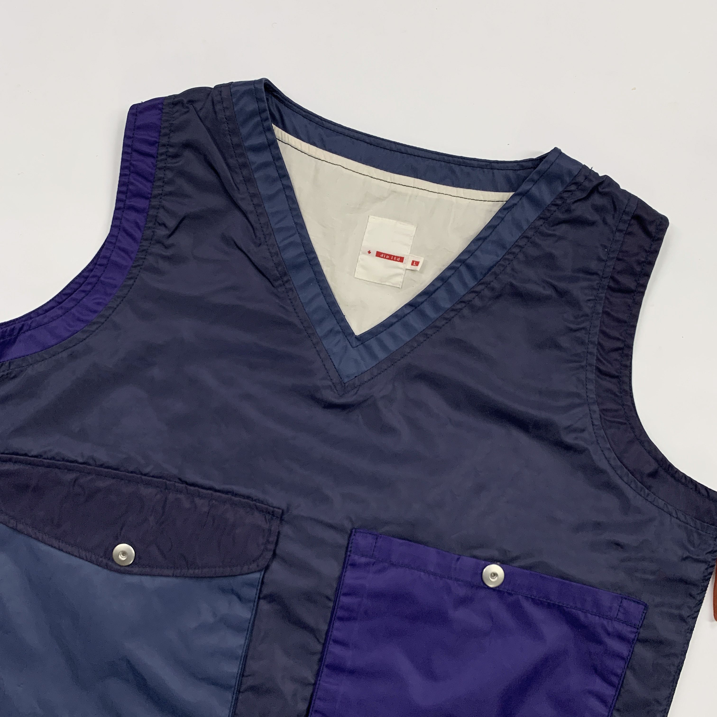 Beams Plus × Engineered Garments Dip Ltd Mixed Pullover Vest (Navy) Size US M / EU 48-50 / 2 - 4 Thumbnail