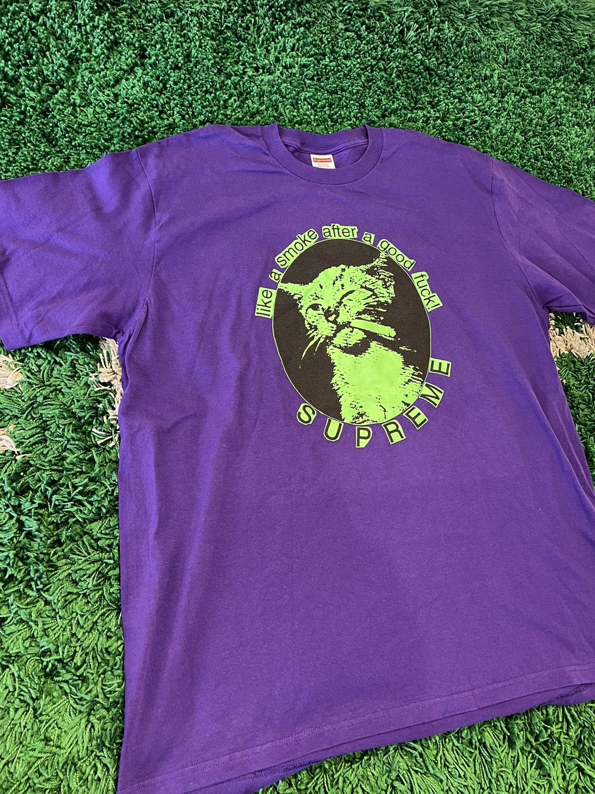 Supreme Supreme Smoke Tee Purple Size US XL / EU 56 / 4 - 2 Thumbnail