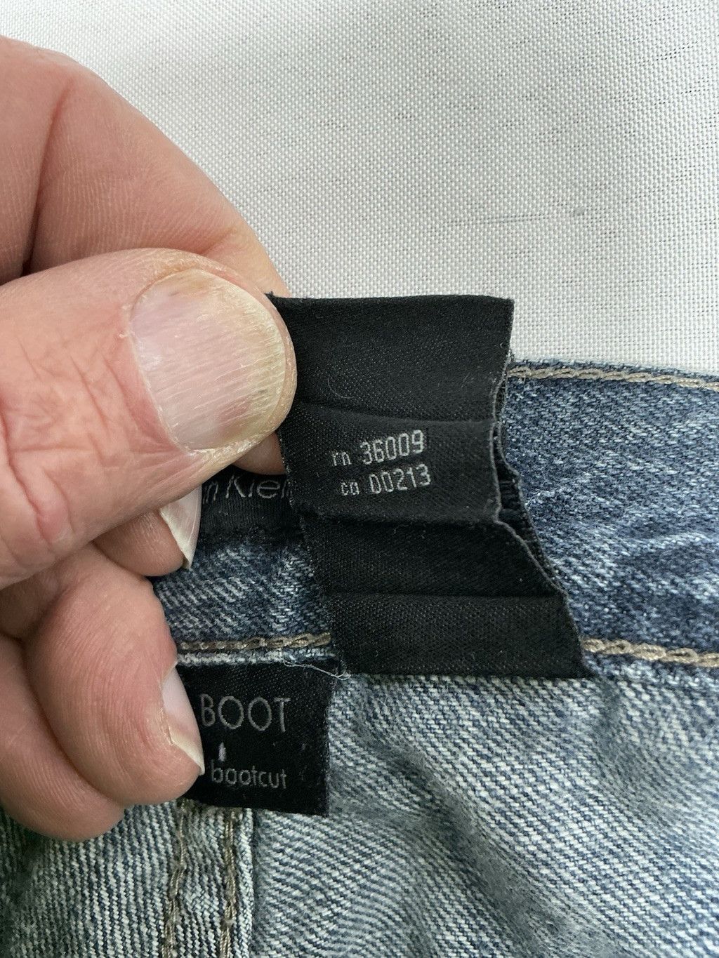 Calvin Klein Men's Calvin Klein Bootcut Distressed Straight Blue Jeans 34 Size US 34 / EU 50 - 5 Thumbnail