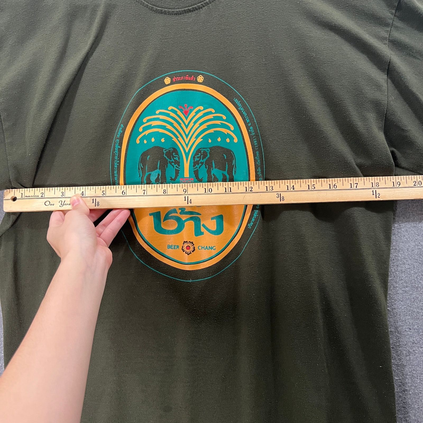 Other Chang Green Cotton Shirt Adult Size Extra Large Size US XL / EU 56 / 4 - 9 Thumbnail