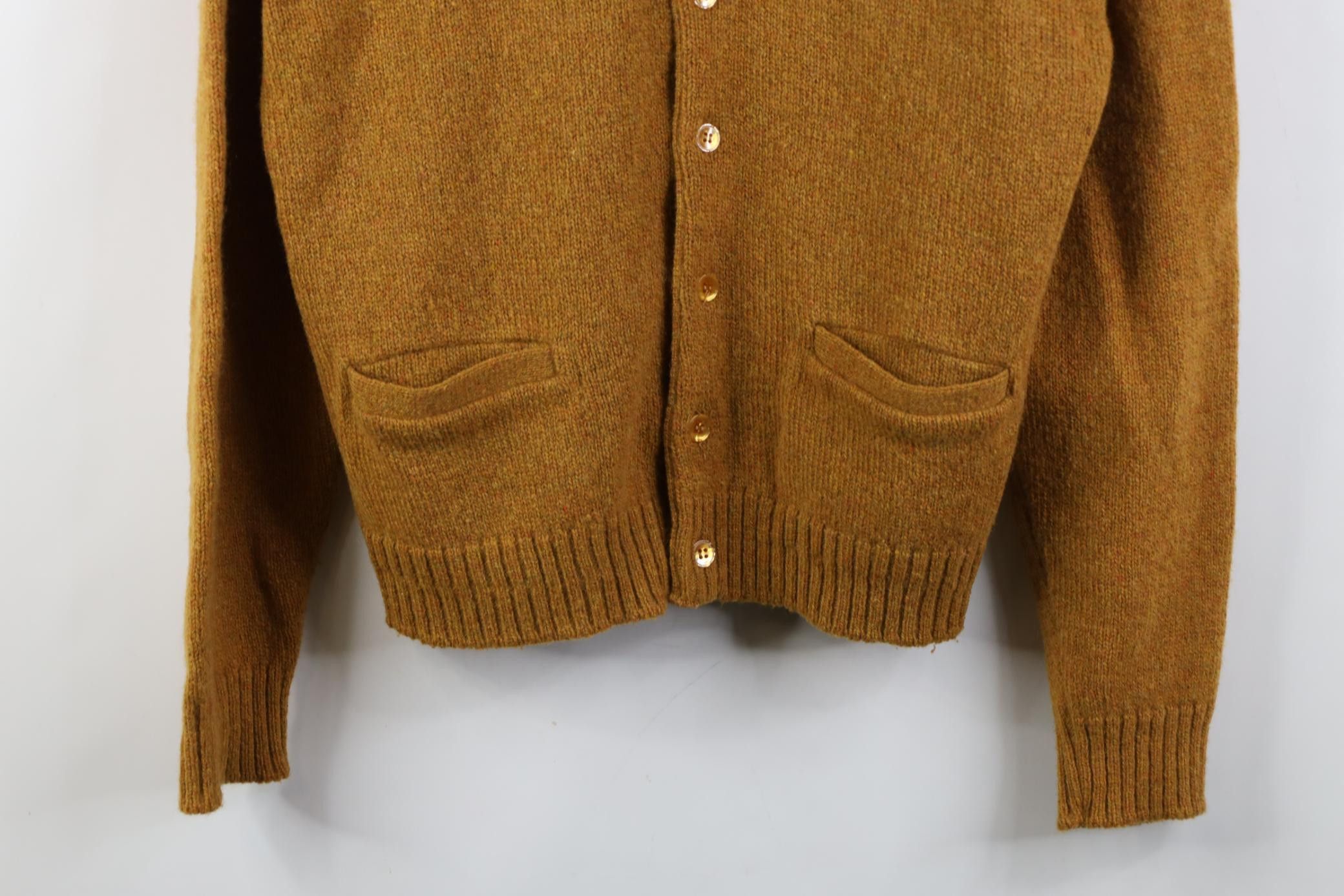 Vintage Vintage 60s Streetwear Cobain Sweater Mustard Yellow USA Size US L / EU 52-54 / 3 - 3 Thumbnail