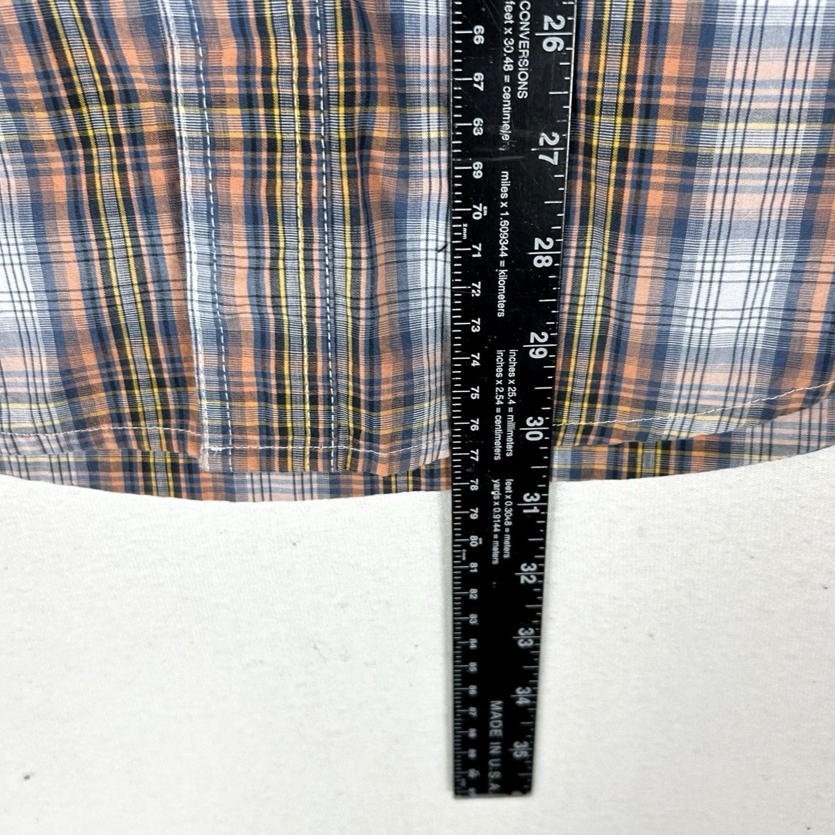 Wrangler Wrangler Button-Up Shirt Men M Plaid Short Sleeve Casual Top Size US M / EU 48-50 / 2 - 7 Thumbnail