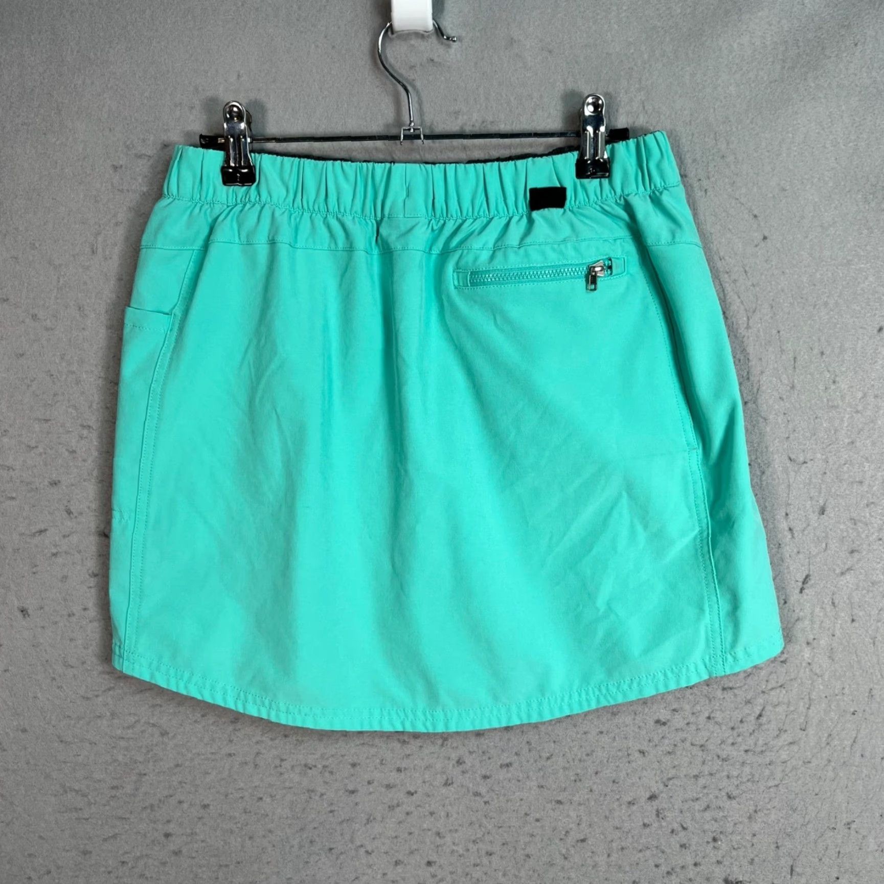 Patagonia VINTAGE Patagonia Skirt Womens Medium Turquoise Elastic Waist Pockets Athletic Short Read READ Size 32" / US 10 / IT 46 - 2 Thumbnail