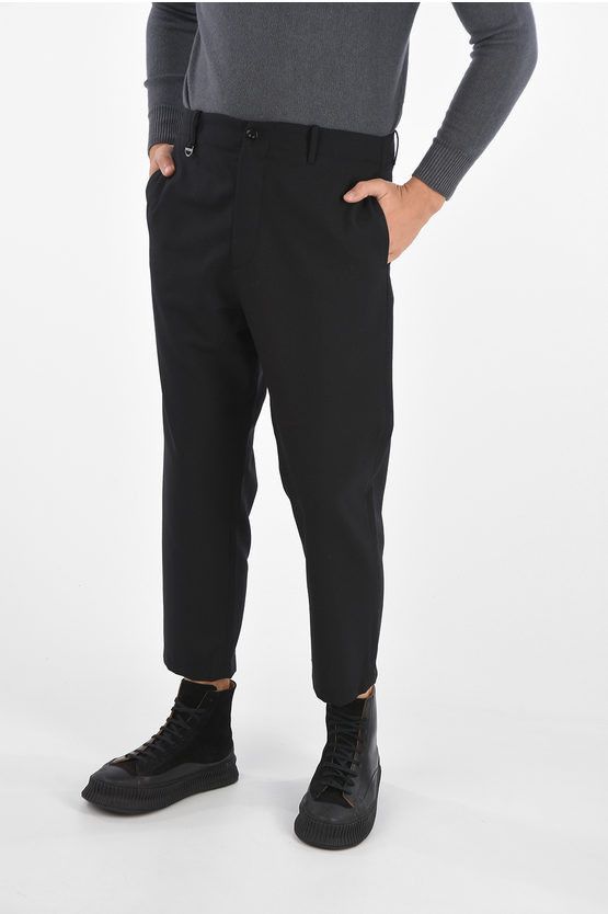image of Oamc Virgin Wool Pants With Zip Detail in Black, Men's (Size 31)