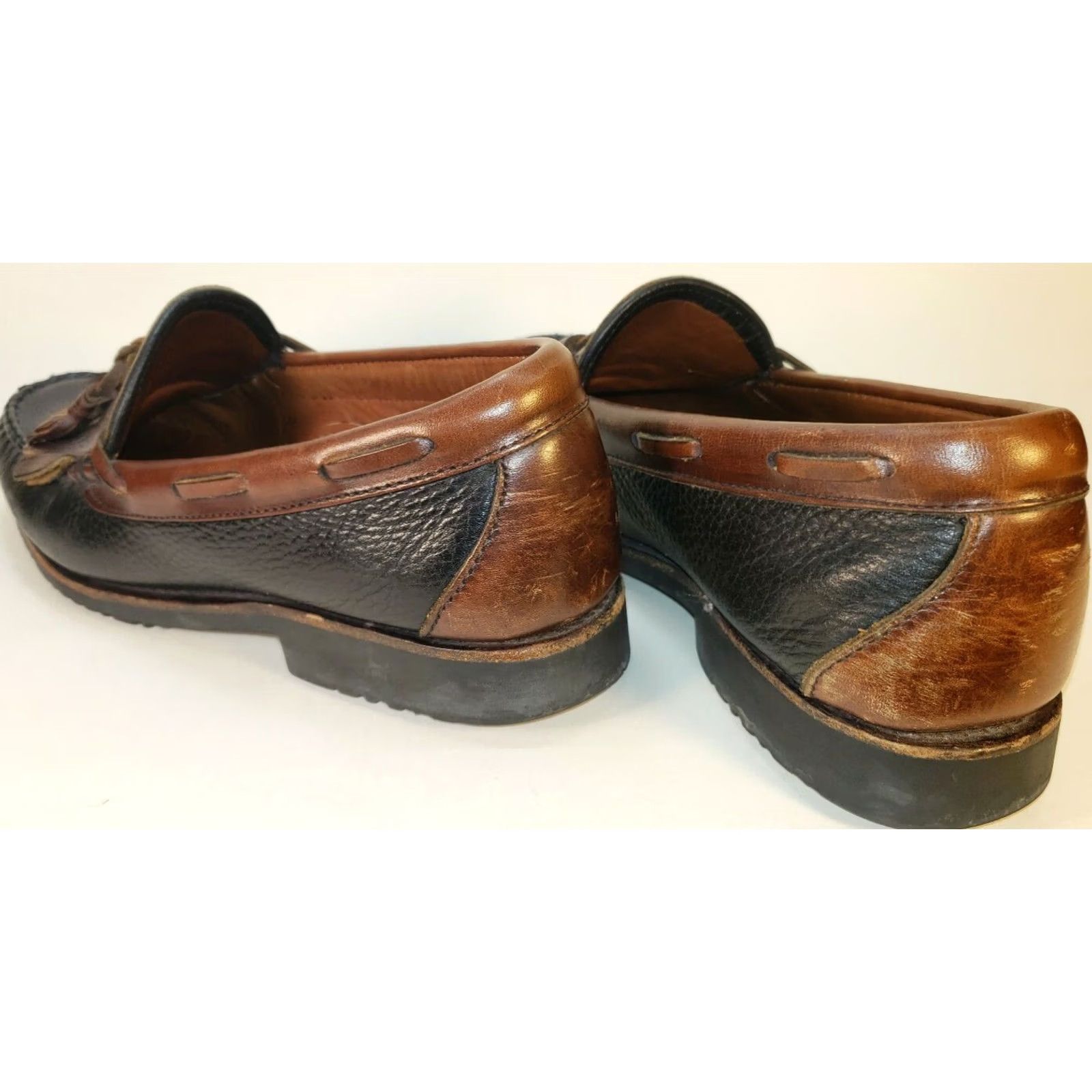 Allen Edmonds Allen Edmonds Nashau Loafer Men's Size 8M Black/Brown Two-Tone Tassels & Kilt Leather Casual to Dress Business Size US 8 / EU 41 - 7 Thumbnail