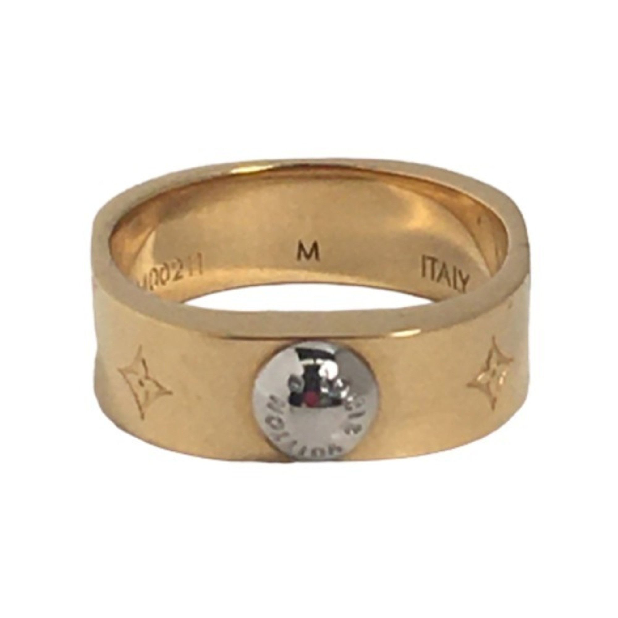 image of Louis Vuitton Ring Nanogram M Size M00211 Louis Vuitton Gold Lv, Women's